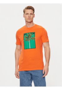 United Colors of Benetton - United Colors Of Benetton T-Shirt 3P7XU108X Pomarańczowy Regular Fit. Kolor: pomarańczowy. Materiał: bawełna #1