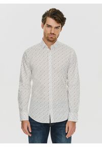 PAKO LORENTE – Męska koszula w mikrowzór P24SF-1X-020-B-S - Pako Lorente. Okazja: na co dzień. Materiał: elastan, jeans. Styl: casual