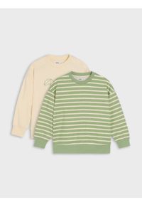 Sinsay - Bluzy 2 pack - kremowy. Kolor: kremowy #1