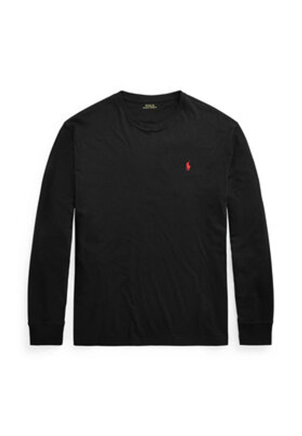 Polo Ralph Lauren Longsleeve Classics 710671468001 Czarny Custom Slim Fit. Typ kołnierza: polo. Kolor: czarny. Materiał: bawełna. Długość rękawa: długi rękaw