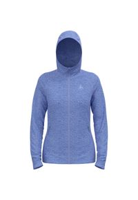 Odlo - Bluza rozpinana z kapturem damska ODLO Tencia Mid Layer Hoody Full Zip. Typ kołnierza: kaptur. Kolor: niebieski. Materiał: polar. Sport: turystyka piesza #1