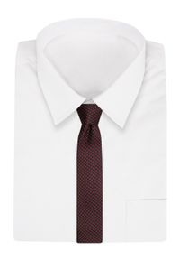 Krawat Alties (7 cm) - Drobny Rzucik, Odcienie Czerni i Czerwieni. Kolor: czerwony. Materiał: tkanina. Styl: elegancki, wizytowy #2