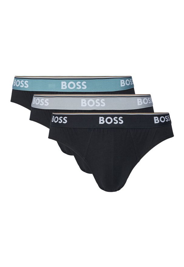 BOSS Komplet 3 par slipów 50531681 Czarny. Kolor: czarny. Materiał: bawełna