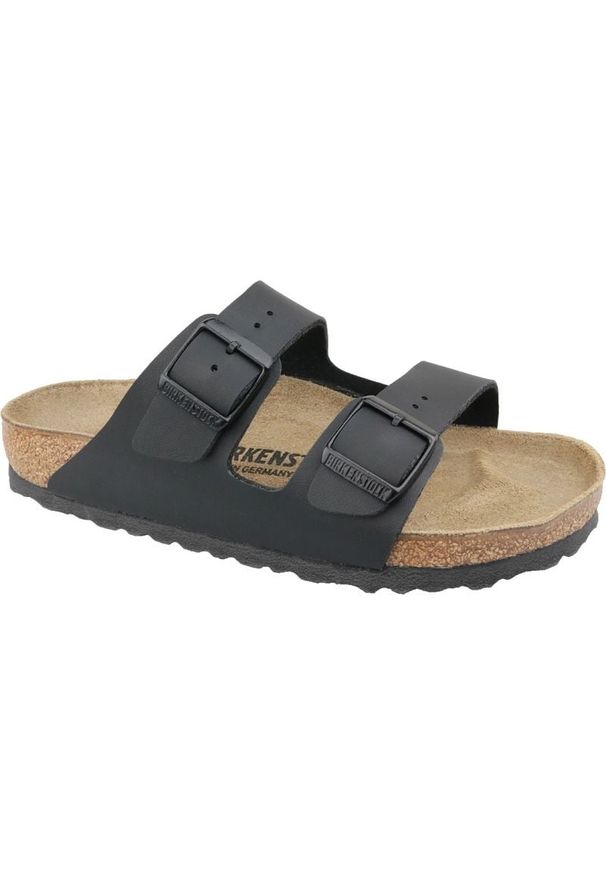 Klapki Birkenstock Arizona 51791 czarne. Kolor: czarny. Materiał: materiał, syntetyk. Wzór: paski