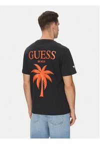 Guess T-Shirt F5GI09 KA260 Czarny Regular Fit. Kolor: czarny. Materiał: bawełna