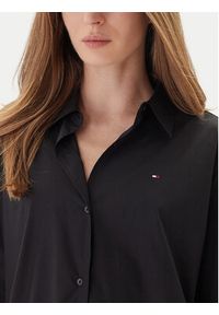 TOMMY HILFIGER - Tommy Hilfiger Koszula WW0WW45612 Czarny Relaxed Fit. Kolor: czarny. Materiał: bawełna #4
