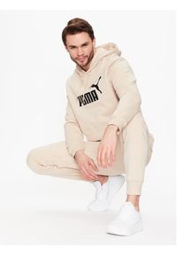 Puma Bluza Essentials Big Logo 586687 Beżowy Regular Fit. Kolor: beżowy. Materiał: bawełna #5