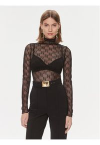 Elisabetta Franchi Body BO-004-41E2 Czarny Regular Fit. Kolor: czarny. Materiał: syntetyk