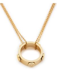 Tory Burch Naszyjnik Miller Stud Circle Pendant 160172 Złoty. Materiał: metalowe. Kolor: złoty