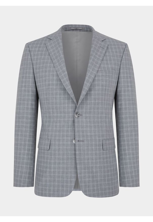 Pako Lorente - PAKO LORENTE – Szara marynarka garniturowa P22SF-3G-008-S-S. Okazja: na wesele, na ślub cywilny. Kolor: szary. Materiał: poliester, wełna, elastan. Styl: boho