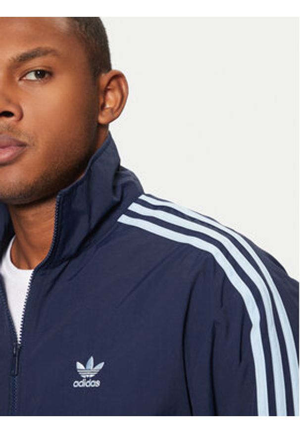 Adidas - adidas Bluza adicolor Firebird JP1253 Granatowy Loose Fit. Kolor: niebieski. Materiał: syntetyk