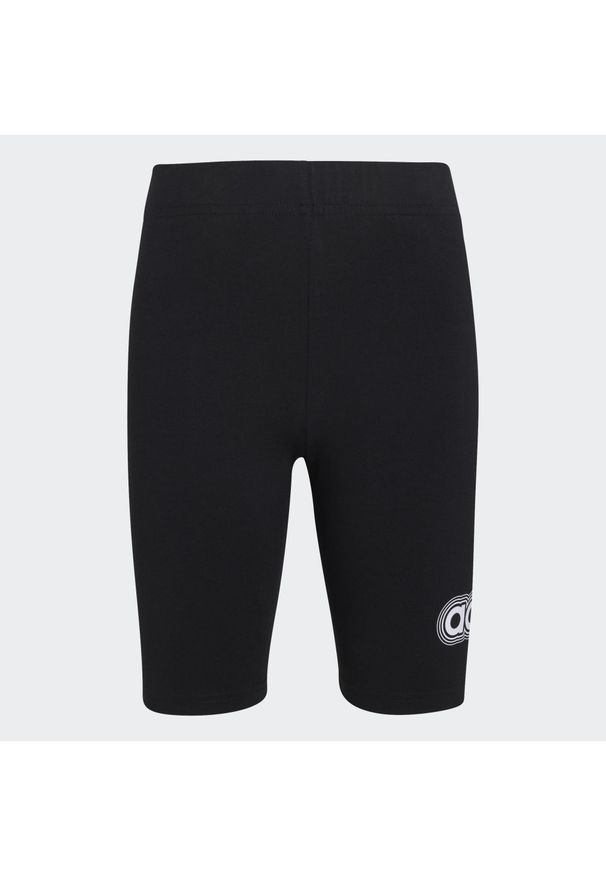 Adidas - Legginsy dziecięce ADIDAS krótkie. Okazja: na uczelnię. Materiał: jersey, bawełna, włókno. Długość: krótkie. Wzór: paski. Styl: sportowy