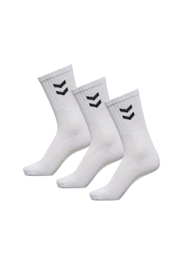 Zestaw skarpet sportowych dla dorosłych Hummel 3-Pack Basic Sock. Kolor: biały. Sport: piłka ręczna