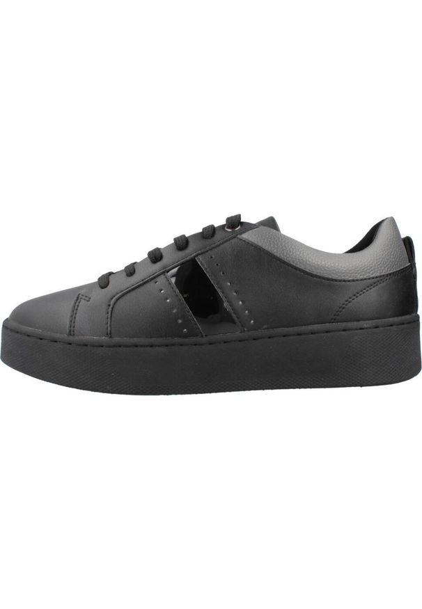 Geox - Buty Skyely Rozmiar 38 - D35QXA-C9999 Czarny. Okazja: na co dzień. Kolor: czarny. Materiał: zamsz, skóra
