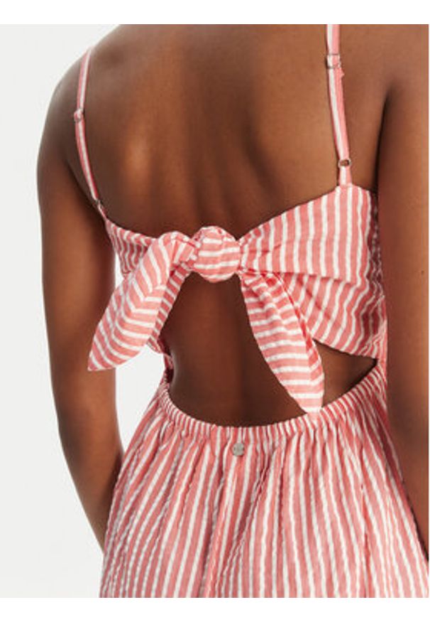Roxy Sukienka letnia Tropical Glow ERJWD03945 Różowy Regular Fit. Kolor: różowy. Materiał: bawełna. Sezon: lato