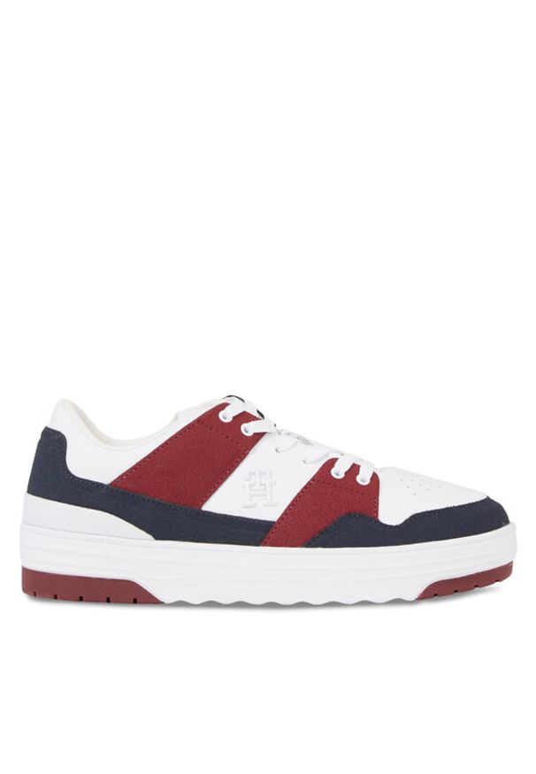 TOMMY HILFIGER - Tommy Hilfiger Sneakersy Th Lo Basket Sneaker FW0FW07309 Niebieski. Kolor: niebieski. Materiał: skóra