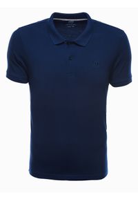 Ombre Clothing - Zestaw koszulek bawełnianych polo - mix 3-pak Z28 V1 - XL. Typ kołnierza: polo. Kolor: czerwony. Materiał: bawełna. Wzór: haft