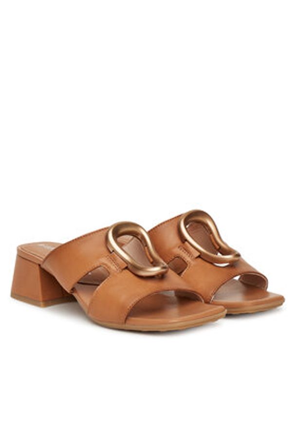 Hispanitas Klapki Dallas HV254074 Brązowy. Kolor: brązowy. Materiał: skóra