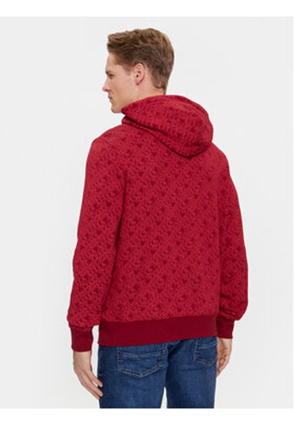 TOMMY HILFIGER - Tommy Hilfiger Bluza Aop Monogram MW0MW32703 Czerwony Regular Fit. Kolor: czerwony. Materiał: bawełna