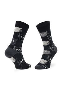 Happy-Socks - Happy Socks Zestaw 3 par wysokich skarpet unisex XMJA08-0150 Czarny. Kolor: czarny. Materiał: materiał #4