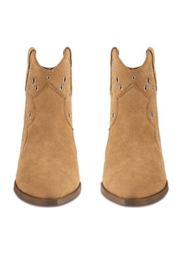 Badura Kowbojki ORCHID-V365-C-191-1 Beżowy. Kolor: beżowy. Materiał: skóra, zamsz