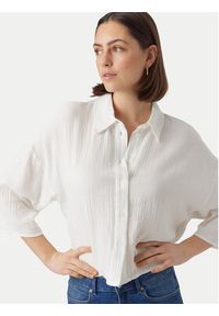 Vero Moda Koszula Natali 10279685 Biały Standard Fit. Kolor: biały. Materiał: bawełna