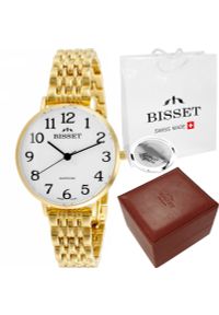 Szwajcarski zegarek damski Bisset BSBF32 złoty CYFRY. Kolor: złoty #1