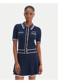 Guess Sweter V6RR02 Z4652 Granatowy Regular Fit. Kolor: niebieski. Materiał: syntetyk #1