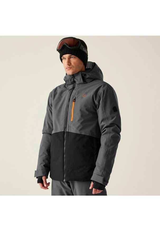 DARE 2B - Męska wodoodporna kurtka narciarska Edge III. Kolor: szary. Materiał: materiał. Sezon: zima. Sport: narciarstwo