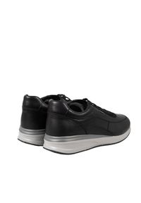 Geox Sneakersy "Dennie" | U920GA 00085 | Mężczyzna | Czarny. Kolor: czarny. Materiał: skóra ekologiczna. Wzór: aplikacja