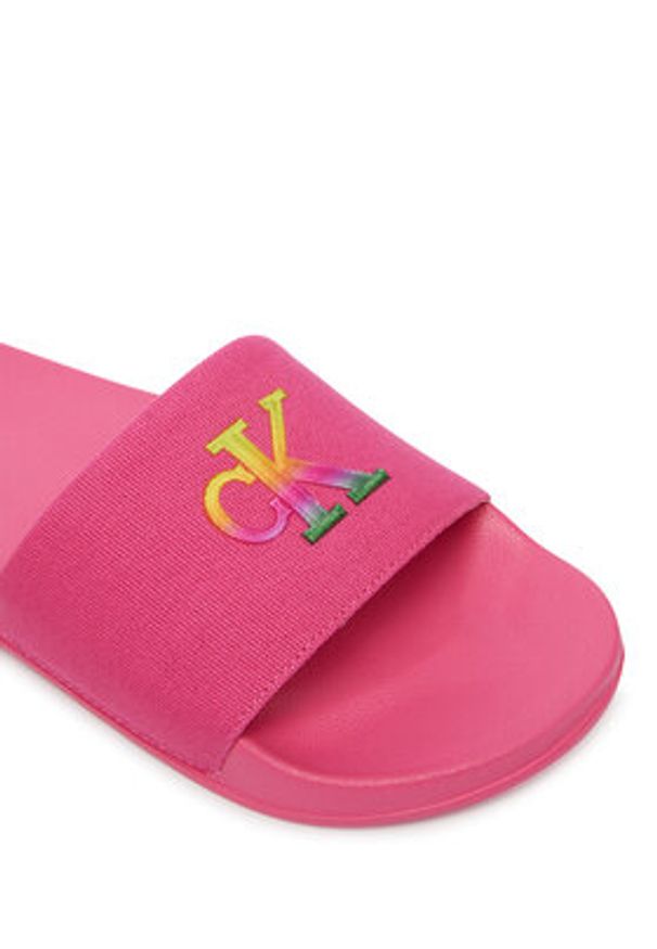 Calvin Klein Klapki Essential Slide Pride Cv Wn HW0HW03297 Różowy. Kolor: różowy. Materiał: materiał