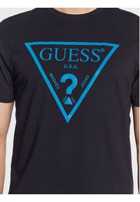 Guess T-Shirt Reflective Logo M3GI44 K9RM1 Granatowy Slim Fit. Kolor: niebieski. Materiał: bawełna #4