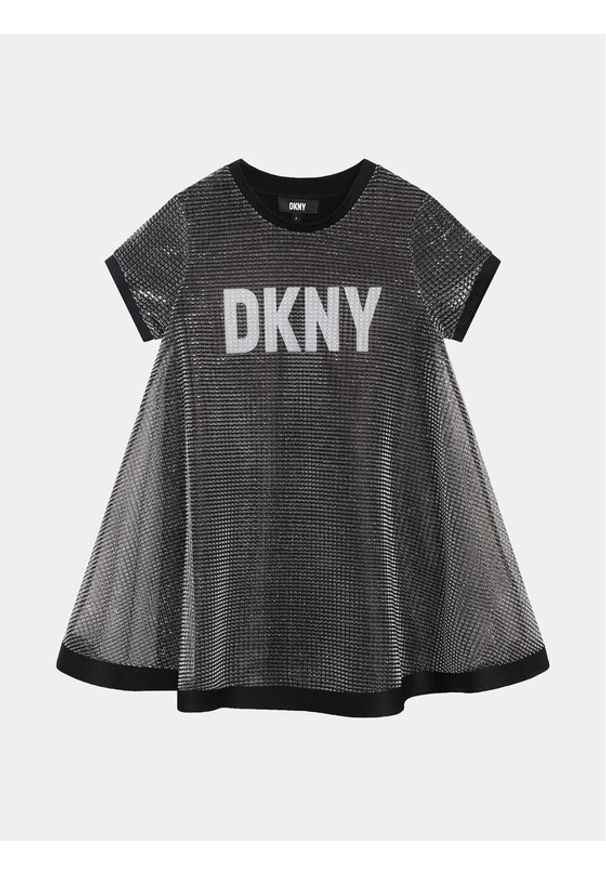 DKNY Sukienka codzienna D32890 S Szary Regular Fit. Okazja: na co dzień. Kolor: szary. Materiał: syntetyk. Typ sukienki: proste. Styl: casual