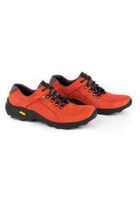 Olivier Męskie buty trekkingowe 296GT czerwone. Kolor: czerwony