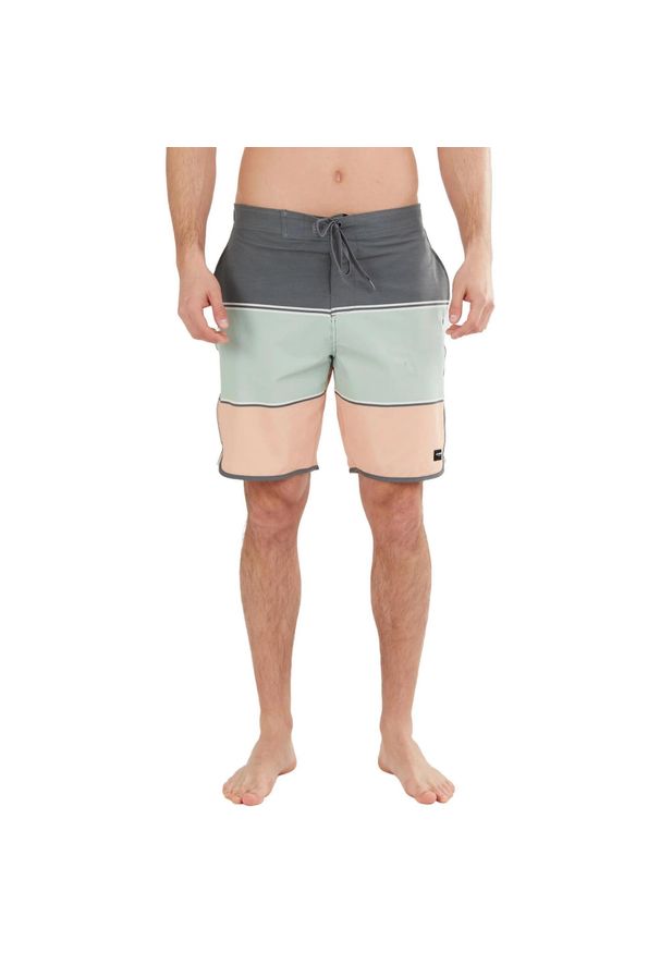 Spodenki plażowe męskie FUNDANGO Neal Boardshort. Okazja: na plażę. Kolor: różowy. Materiał: bawełna, poliester