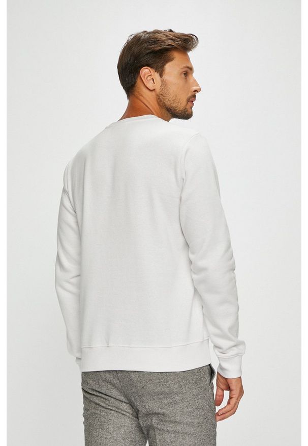 Kappa - Bluza. Okazja: na co dzień. Kolor: biały. Materiał: dzianina. Wzór: nadruk. Styl: casual