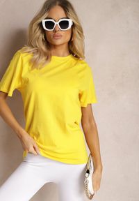 Renee - Żółta Bawełniana Koszulka z Krótkim Rękawem Anemila. Kolor: żółty. Materiał: bawełna. Długość rękawa: krótki rękaw. Długość: krótkie #3