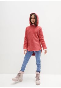 bonprix - Bluza z polaru. Typ kołnierza: kaptur. Kolor: różowy. Materiał: polar