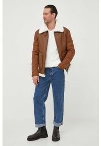 TOMMY HILFIGER - Tommy Hilfiger sweter bawełniany kolor biały lekki. Kolor: biały. Materiał: bawełna. Długość rękawa: długi rękaw. Długość: długie. Wzór: ze splotem #4