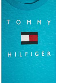 TOMMY HILFIGER - Tommy Hilfiger - T-shirt dziecięcy 74-176 cm. Okazja: na co dzień. Kolor: niebieski. Materiał: bawełna, dzianina. Wzór: nadruk. Styl: casual #3