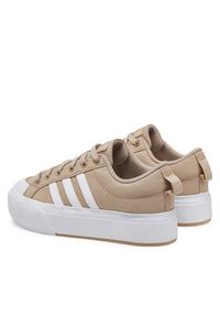 Adidas - adidas Sneakersy Bravada 2.0 Platform JI1798 Beżowy. Kolor: beżowy. Materiał: materiał. Obcas: na platformie #5