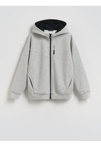Reserved - Bluza z kapturem - jasnoszary. Typ kołnierza: kaptur. Kolor: szary. Materiał: dzianina, włókno, wiskoza #1