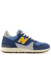 Buty unisex New Balance U475HA - niebieskie. Okazja: na co dzień. Kolor: niebieski. Materiał: zamsz, materiał. Szerokość cholewki: normalna