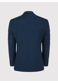 Pako Lorente - PAKO LORENTE – Granatowa marynarka garniturowa w delikatną niebieską kratkę. Okazja: na ślub cywilny, na wesele. Kolor: niebieski. Materiał: wełna. Wzór: kratka. Styl: elegancki #2