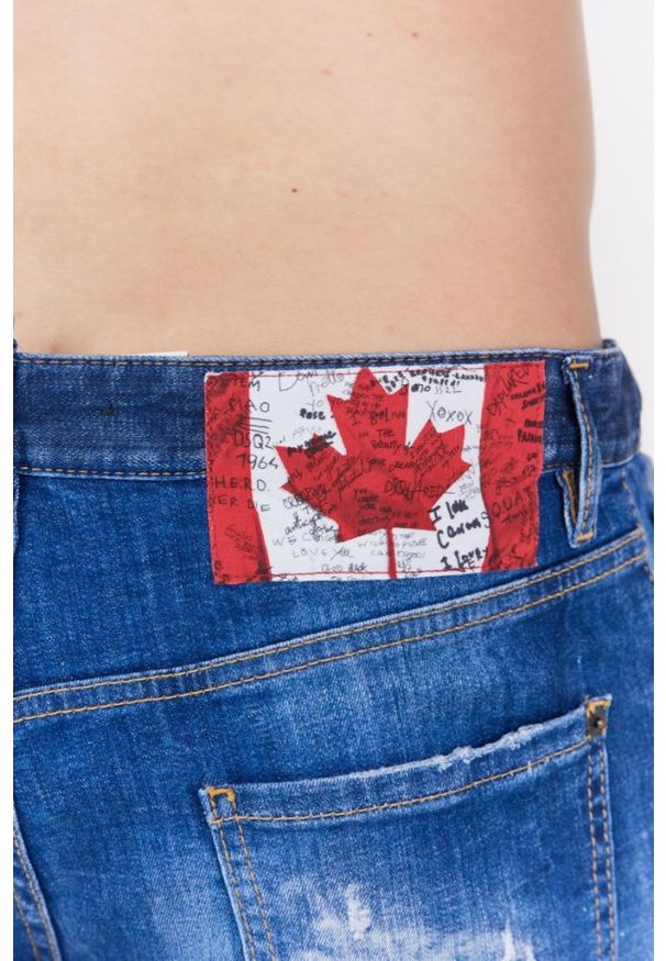 DSQUARED2 Jeansowe szorty męskie, Rozmiar 46. Kolor: niebieski. Materiał: jeans. Styl: marine