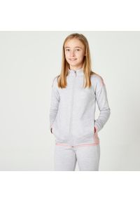 DOMYOS - Dres dziecięcy Domyos S500. Kolekcja: plus size. Kolor: różowy. Materiał: elastan, materiał, poliester. Styl: sportowy