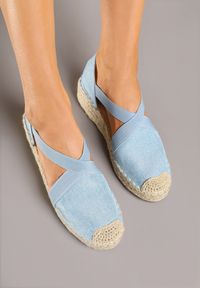 Born2be - Niebieskie Espadryle na Koturnie z Plecionką Orresa. Kolor: niebieski. Sezon: lato. Obcas: na koturnie