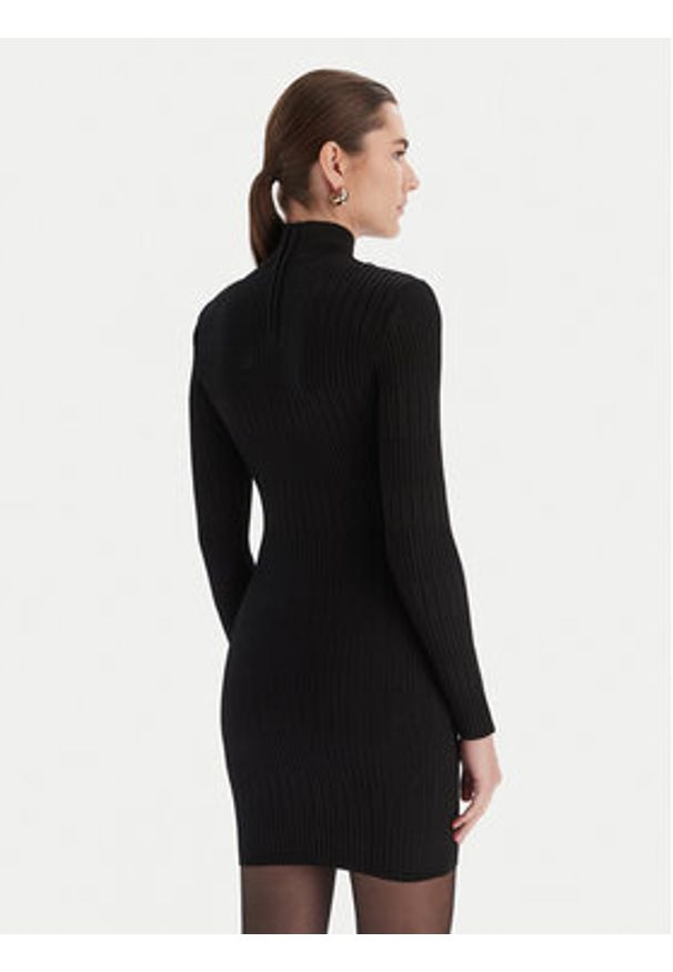 Marciano Guess Sukienka dzianinowa 5BGK52 5881Z Czarny Slim Fit. Kolor: czarny. Materiał: wiskoza