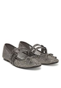 Guess Baleriny FLJKNN FAB02 Srebrny. Kolor: srebrny. Materiał: materiał #2
