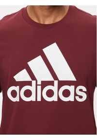 Adidas - adidas T-Shirt Essentials IS1301 Bordowy Regular Fit. Kolor: czerwony. Materiał: bawełna #4